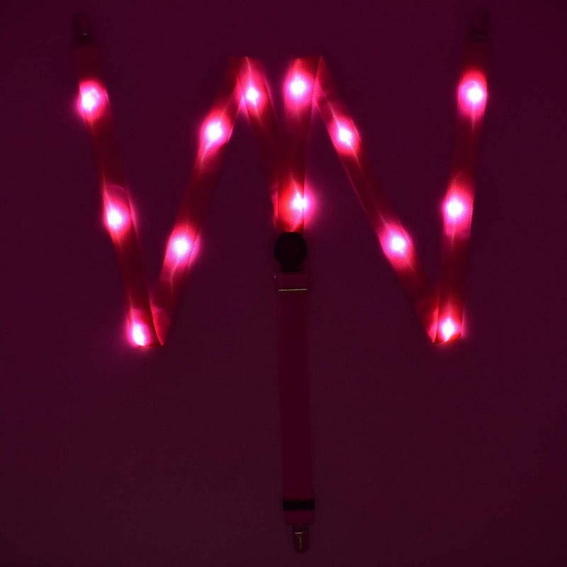 AMNQUERXUS Christmas LED Glow Light Up Suspenders Trouser Braces Y Shape Suspenders for Men Women - Image 3